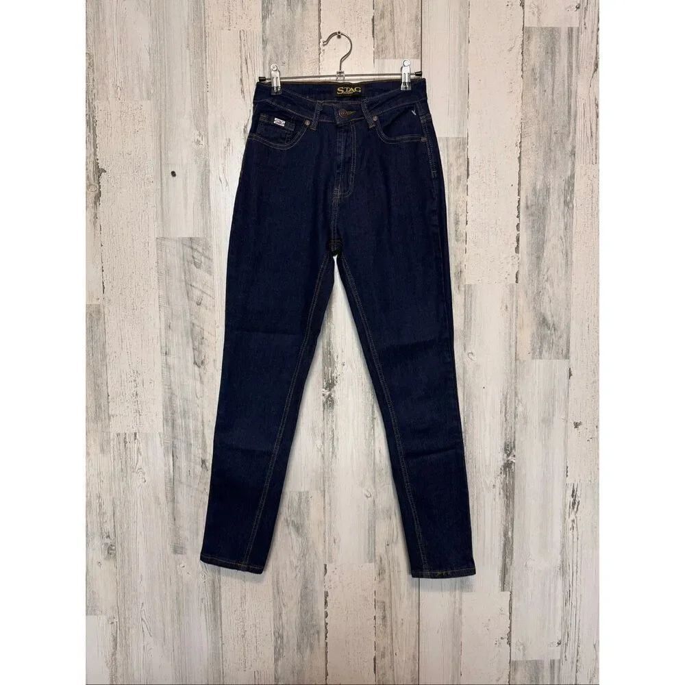 STAG Jeans Dark Wash Skinny Jeans Womens Size 3/24 High Rise Stretch Denim Pants
